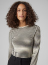 AWARE by VERO MODA Černo-krémové dámské pruhované tričko AWARE by Vero Moda Fiona