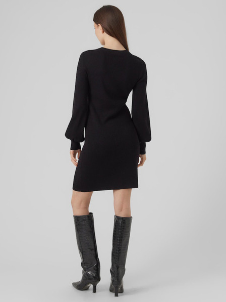AWARE by VERO MODA Černé dámské svetrové šaty AWARE by VERO MODA Haya
