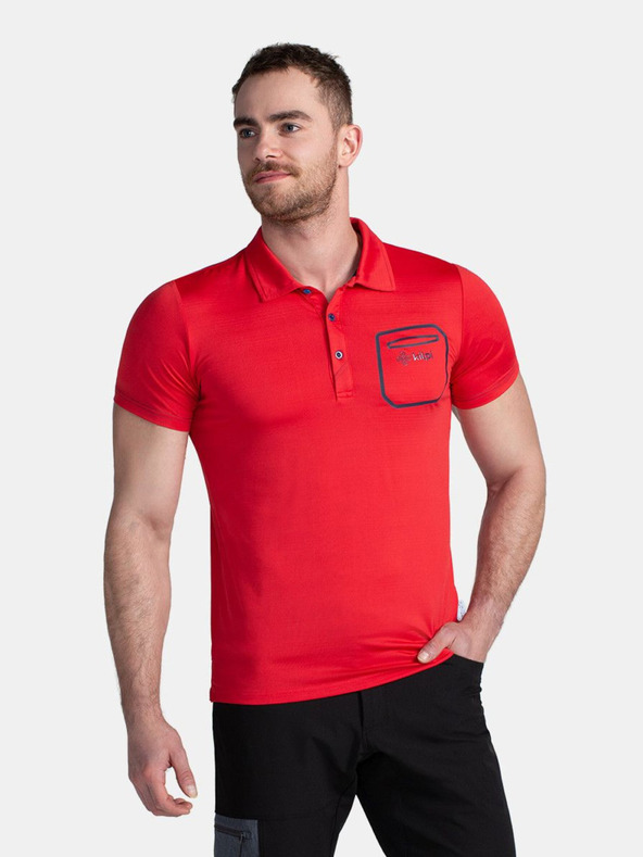 Kilpi Červené pánské sportovní polo tričko Kilpi GIVRY
