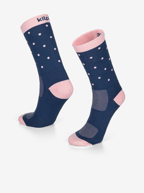 Kilpi Růžovo-modré unisex puntíkované ponožky Kilpi DOTS