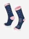 Kilpi Růžovo-modré unisex puntíkované ponožky Kilpi DOTS