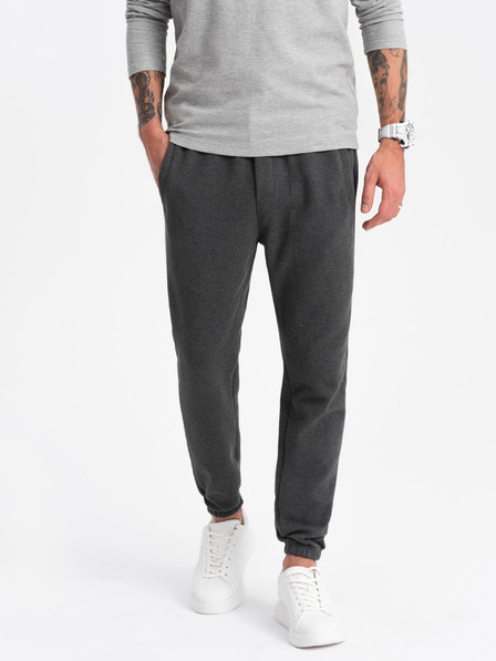 Ombre Clothing Tmavě šedé pánské tepláky Ombre Clothing CARROT
