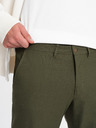 Ombre Clothing Tmavě zelené pánské cargo kalhoty Ombre Clothing