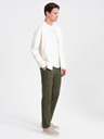 Ombre Clothing Tmavě zelené pánské cargo kalhoty Ombre Clothing