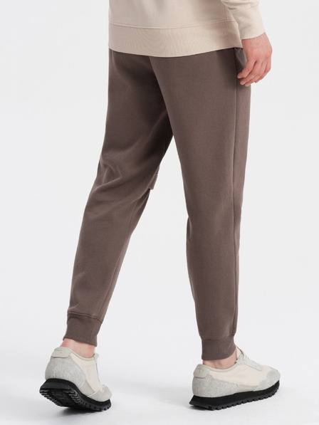 Ombre Clothing Hnědé pánské tepláky Ombre Clothing