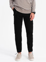 Ombre Clothing Černé pánské cargo kalhoty Ombre Clothing