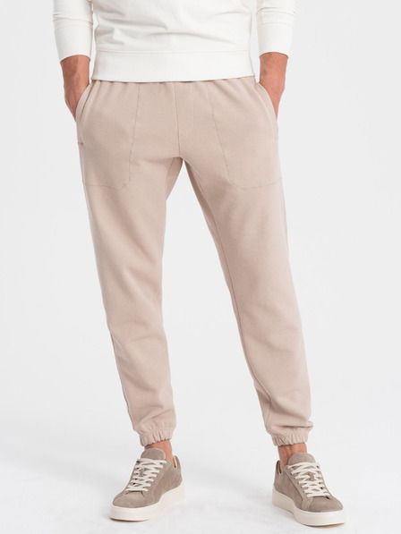Ombre Clothing Béžové pánské tepláky Ombre Clothing CARROT