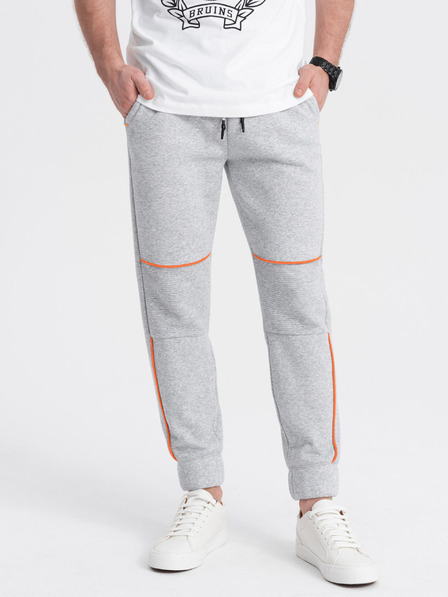 Ombre Clothing Světle šedé pánské tepláky Ombre Clothing