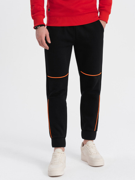 Ombre Clothing Černé pánské tepláky Ombre Clothing