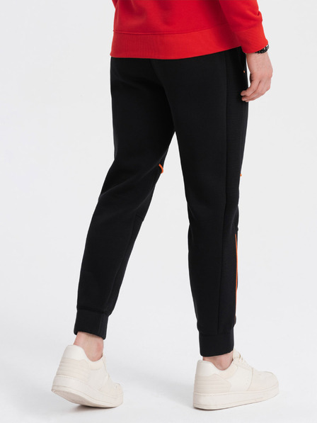 Ombre Clothing Černé pánské tepláky Ombre Clothing