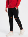 Ombre Clothing Černé pánské tepláky Ombre Clothing
