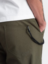 Ombre Clothing Tmavě zelené pánské cargo kalhoty Ombre Clothing