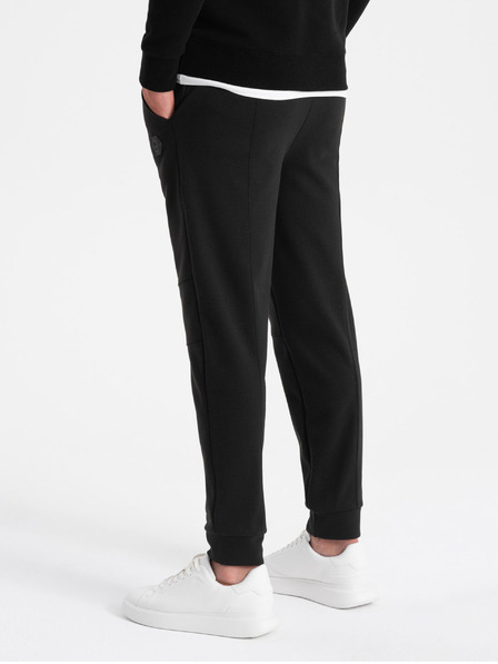 Ombre Clothing Černé pánské tepláky Ombre Clothing