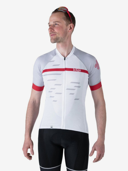 Kilpi Bílý pánský cyklistický dres Kilpi NERITO