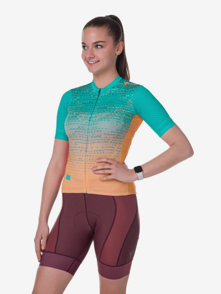 Kilpi Oranžovo-tyrkysový dámský cyklistický dres Kilpi RITAEL-W
