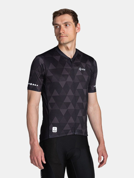 Kilpi Černý pánský vzorovaný cyklistický dres Kilpi SALETTA-M