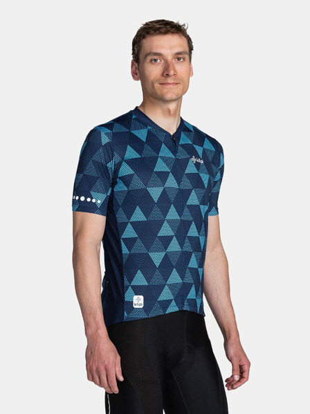 Kilpi Tmavě modrý pánský vzorovaný cyklistický dres Kilpi SALETTA-M