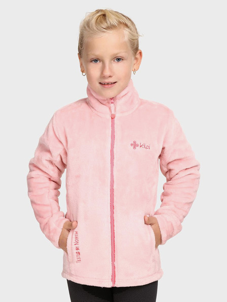 Kilpi Světle růžová holčičí flísová mikina na zip KILPI ERIN