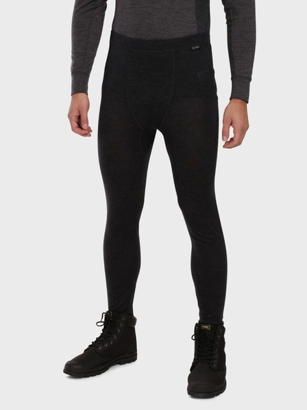 Kilpi Černé pánské termo kalhoty z Merino vlny KILPI MAVORA BOTTOM