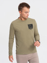 Ombre Clothing Khaki pánské tričko Ombre Clothing