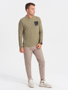 Ombre Clothing Khaki pánské tričko Ombre Clothing