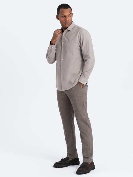 Ombre Clothing Šedá pánská košile Ombre Clothing