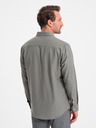 Ombre Clothing Khaki pánská košile Ombre Clothing