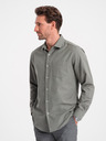 Ombre Clothing Khaki pánská košile Ombre Clothing