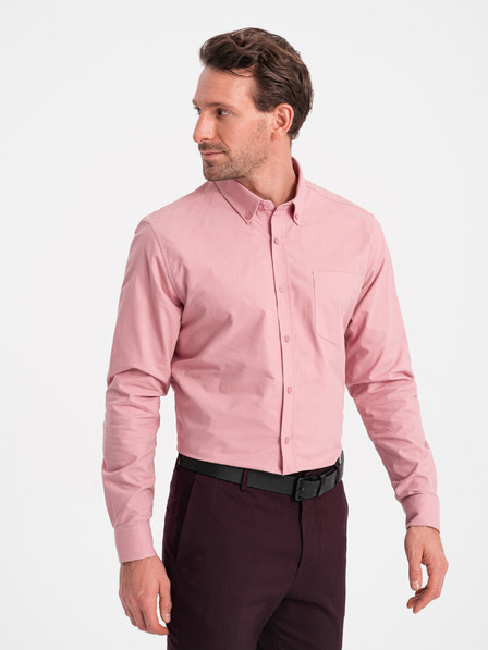 Ombre Clothing Růžová pánská košile Ombre Clothing