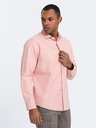 Ombre Clothing Světle růžová pánská košile Ombre Clothing