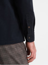 Ombre Clothing Tmavě modrá pánská svrchní košile Ombre Clothing