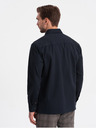 Ombre Clothing Tmavě modrá pánská svrchní košile Ombre Clothing