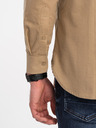 Ombre Clothing Světle hnědá pánská košile Ombre Clothing
