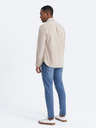 Ombre Clothing Béžová pánská košile Ombre Clothing