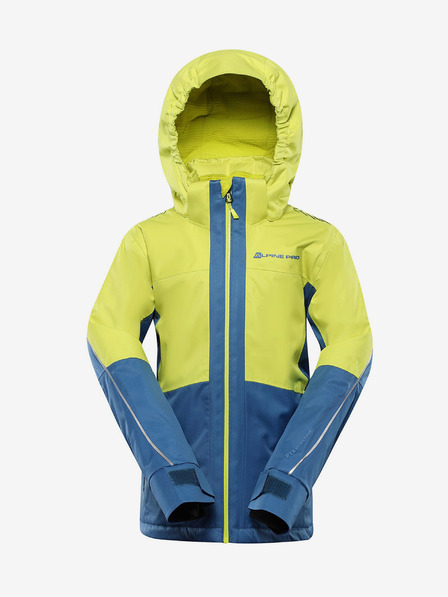 ALPINE PRO Modro-zelená dětská lyžařská bunda s membránou PTX ALPINE PRO Reamo