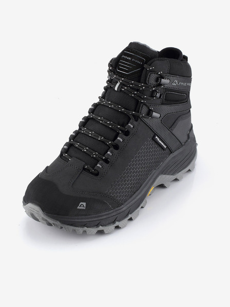 ALPINE PRO Černé pánské outdoorové boty s membránou PTX ALPINE PRO Kneiffe