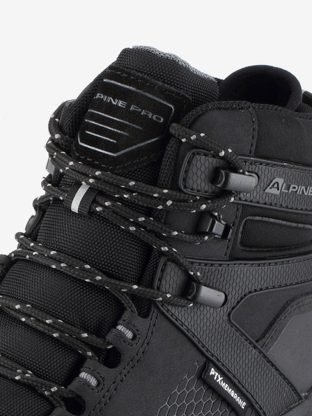ALPINE PRO Černé pánské outdoorové boty s membránou PTX ALPINE PRO Kneiffe