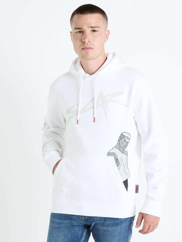 Celio Bílá pánská mikina Celio Fullmetal Alchemist