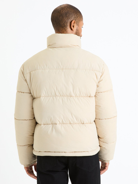 Celio Krémová pánská prošívaná zimní bunda Celio Fuparigi