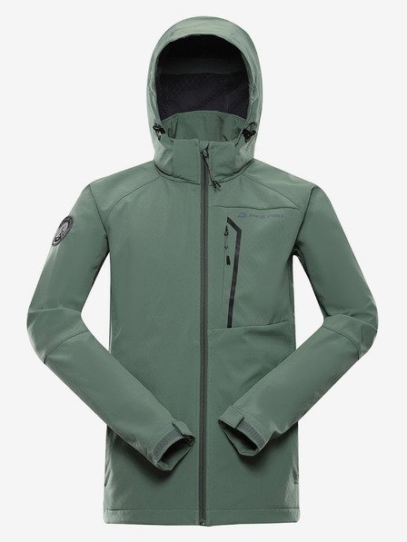 ALPINE PRO Zelená pánská softshellová bunda ALPINE PRO Hoor