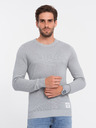 Ombre Clothing Světle šedý pánský svetr Ombre Clothing
