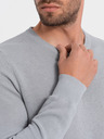 Ombre Clothing Světle šedý pánský svetr Ombre Clothing