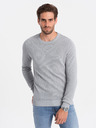 Ombre Clothing Světle šedý pánský svetr Ombre Clothing