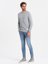 Ombre Clothing Světle šedý pánský svetr Ombre Clothing