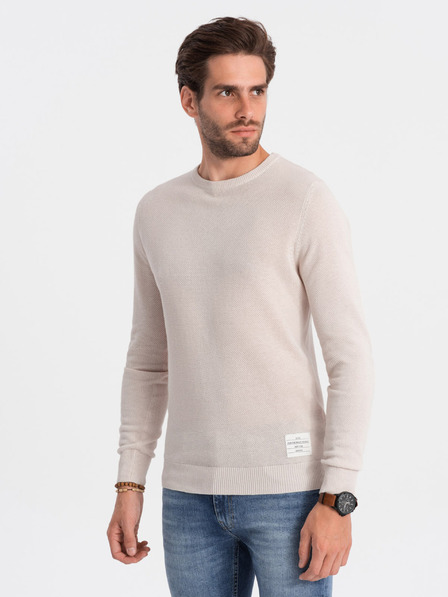 Ombre Clothing Béžový pánský svetr Ombre Clothing