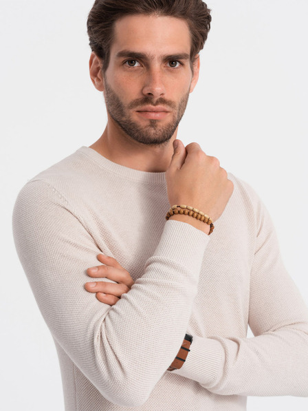 Ombre Clothing Béžový pánský svetr Ombre Clothing