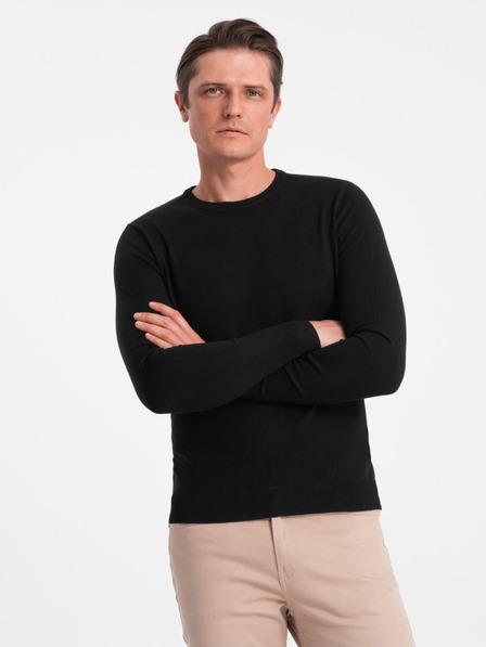 Ombre Clothing Černý pánský svetr Ombre Clothing