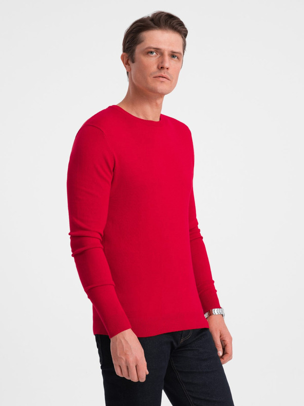 Ombre Clothing Červený pánský svetr Ombre Clothing