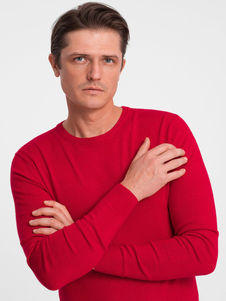 Ombre Clothing Červený pánský svetr Ombre Clothing
