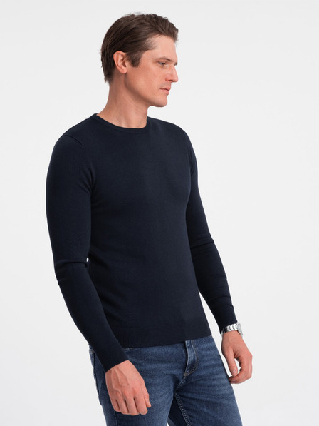 Ombre Clothing Tmavě modrý pánský svetr Ombre Clothing